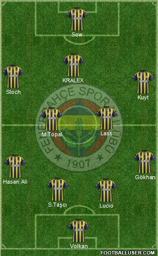 Fenerbahçe SK Formation 2012