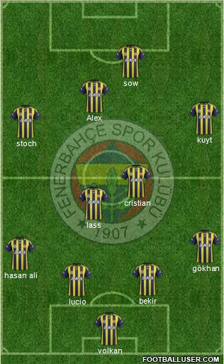 Fenerbahçe SK Formation 2012