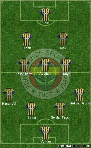 Fenerbahçe SK Formation 2012