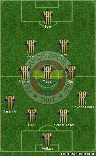 Fenerbahçe SK Formation 2012
