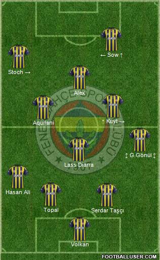 Fenerbahçe SK Formation 2012