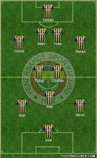 Fenerbahçe SK Formation 2012