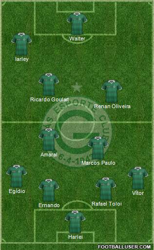 Goiás EC 4-4-2 football formation