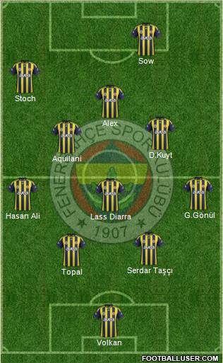 Fenerbahçe SK Formation 2012