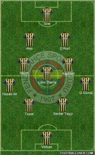 Fenerbahçe SK Formation 2012