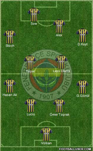 Fenerbahçe SK Formation 2012