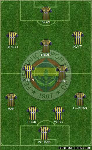 Fenerbahçe SK Formation 2012