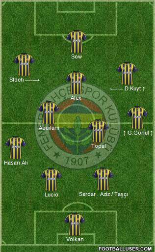 Fenerbahçe SK Formation 2012