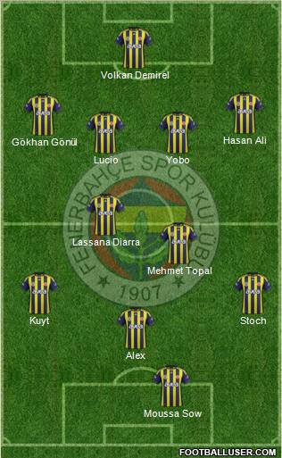 Fenerbahçe SK Formation 2012
