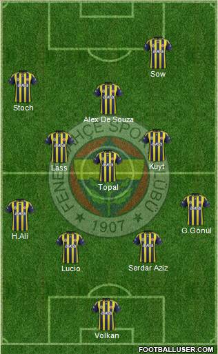 Fenerbahçe SK Formation 2012
