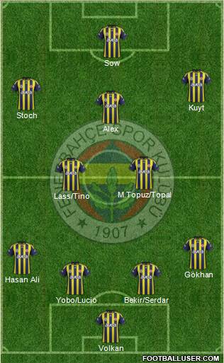 Fenerbahçe SK Formation 2012