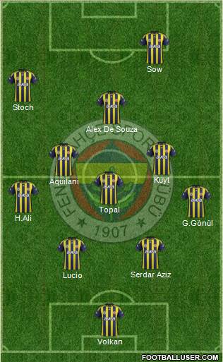 Fenerbahçe SK Formation 2012