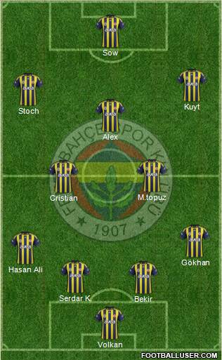 Fenerbahçe SK Formation 2012