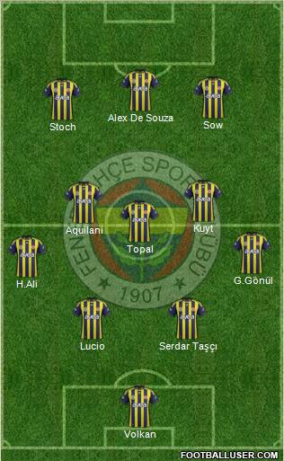Fenerbahçe SK Formation 2012