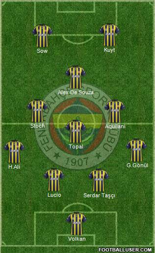 Fenerbahçe SK Formation 2012