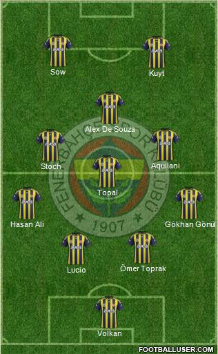 Fenerbahçe SK Formation 2012