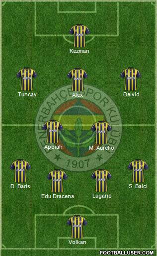 Fenerbahçe SK Formation 2012