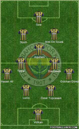 Fenerbahçe SK Formation 2012