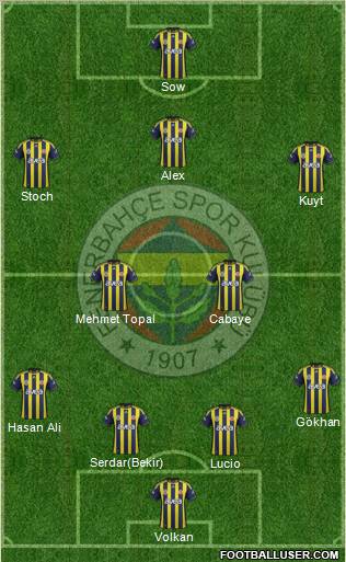 Fenerbahçe SK Formation 2012