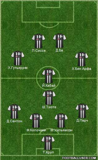 Newcastle United Formation 2012