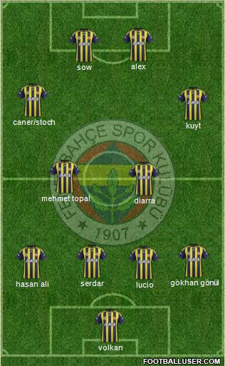 Fenerbahçe SK Formation 2012