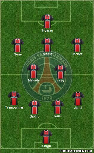 Paris Saint-Germain Formation 2012