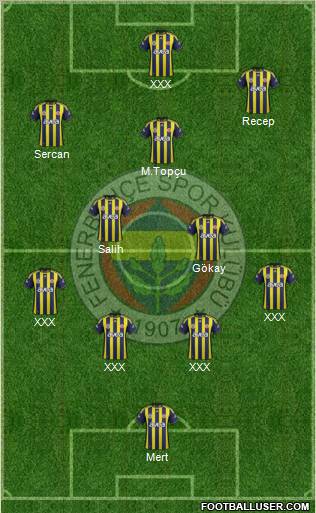 Fenerbahçe SK Formation 2012