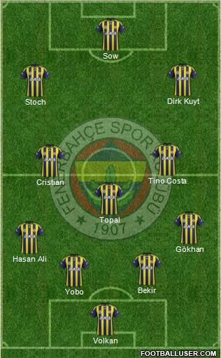 Fenerbahçe SK Formation 2012