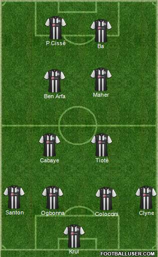 Newcastle United Formation 2012