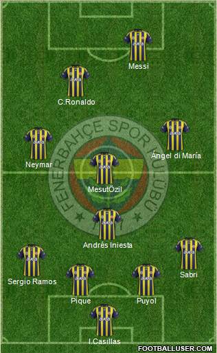Fenerbahçe SK Formation 2012