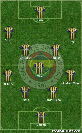 Fenerbahçe SK Formation 2012