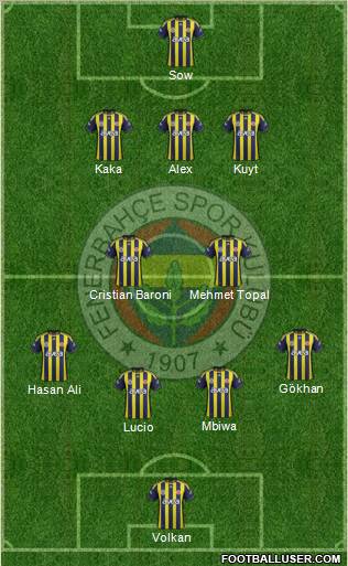Fenerbahçe SK Formation 2012