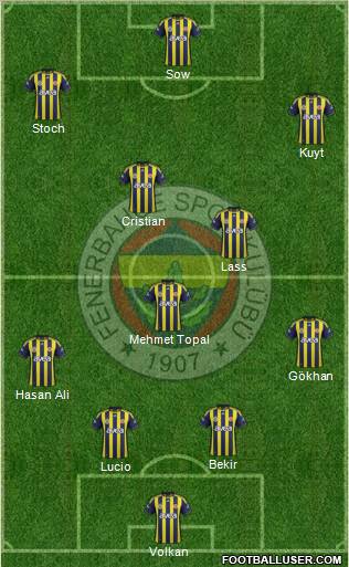Fenerbahçe SK Formation 2012