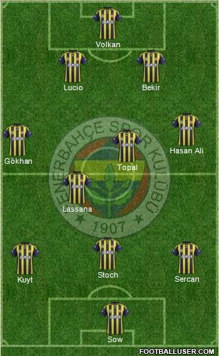 Fenerbahçe SK Formation 2012