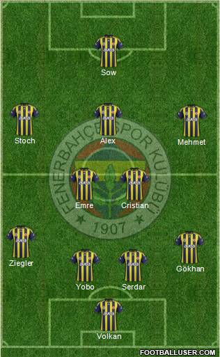 Fenerbahçe SK Formation 2012