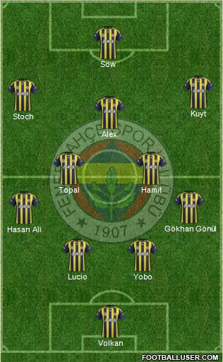 Fenerbahçe SK Formation 2012