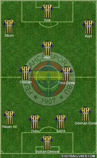 Fenerbahçe SK Formation 2012