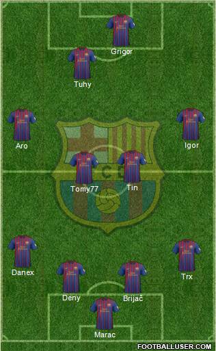 F.C. Barcelona Formation 2012