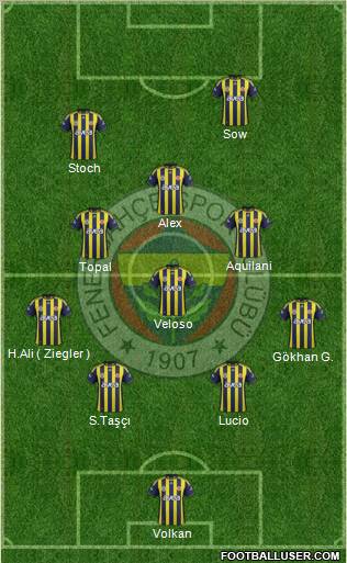Fenerbahçe SK Formation 2012