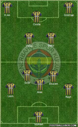 Fenerbahçe SK Formation 2012