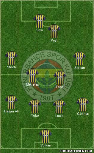Fenerbahçe SK Formation 2012