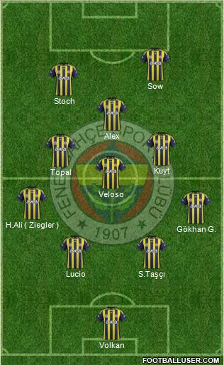 Fenerbahçe SK Formation 2012