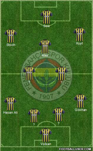 Fenerbahçe SK Formation 2012