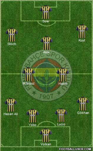 Fenerbahçe SK Formation 2012