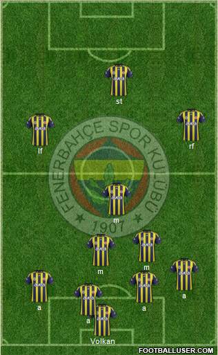 Fenerbahçe SK Formation 2012