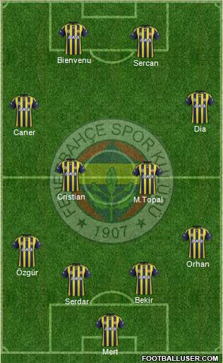 Fenerbahçe SK Formation 2012