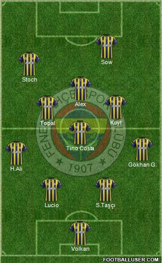 Fenerbahçe SK Formation 2012