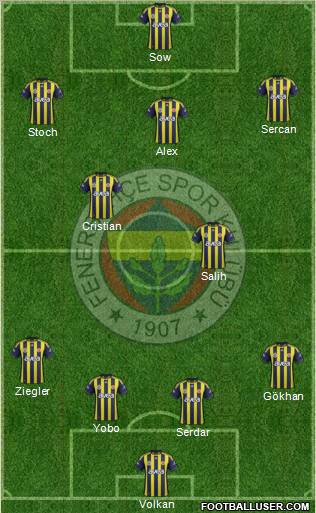 Fenerbahçe SK Formation 2012
