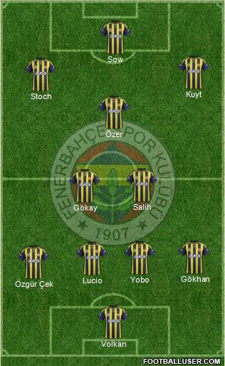 Fenerbahçe SK Formation 2012