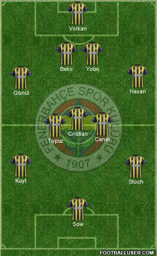 Fenerbahçe SK Formation 2012
